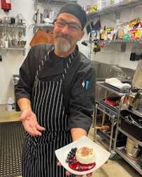 Chef Rick with PannaCotta